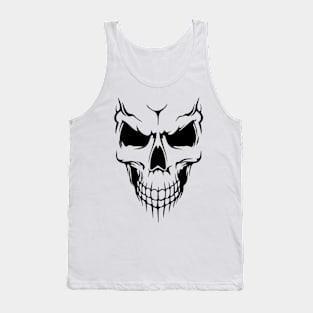 Tribal Skull Black Tank Top